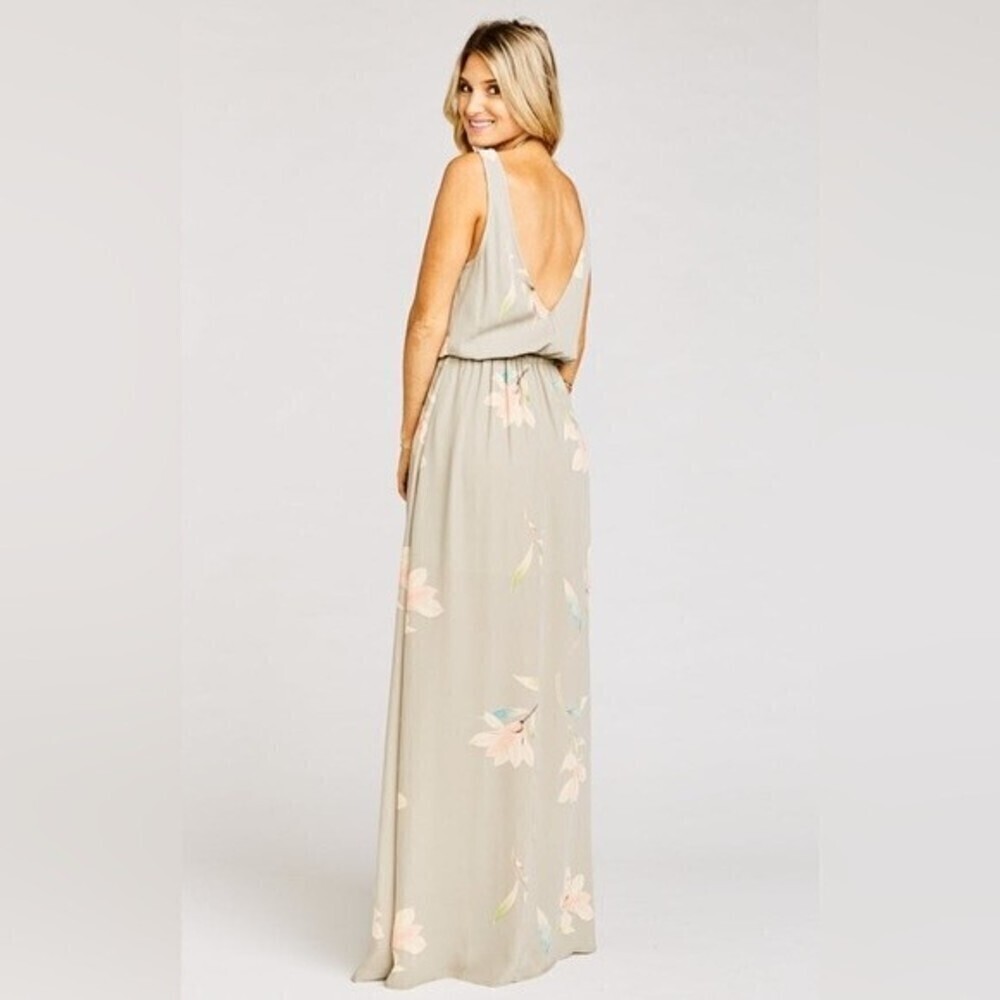 Show Me Your Mumu Kendall Maxi Dress Floral Taupe Gray NWT Womens Size Small - Picture 2 of 12